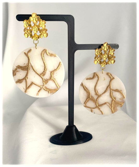 Pendiente disco coral